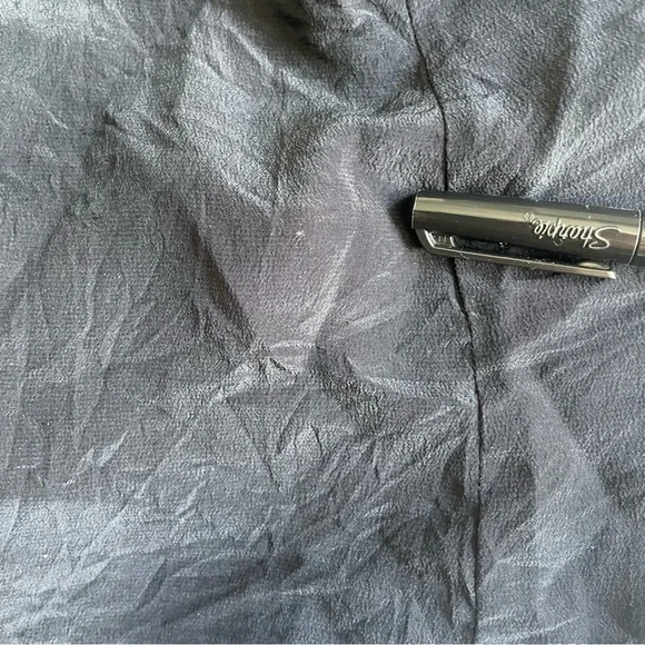 Vintage Jones New York 100% Silk Black Collarless Button Up Shirt Blouse - Picture 9 of 13